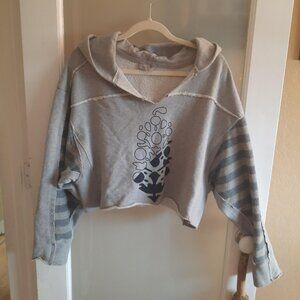 Free People Movement oversize cropped sweatshirt - M